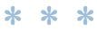 Three blue asterisks in a row.